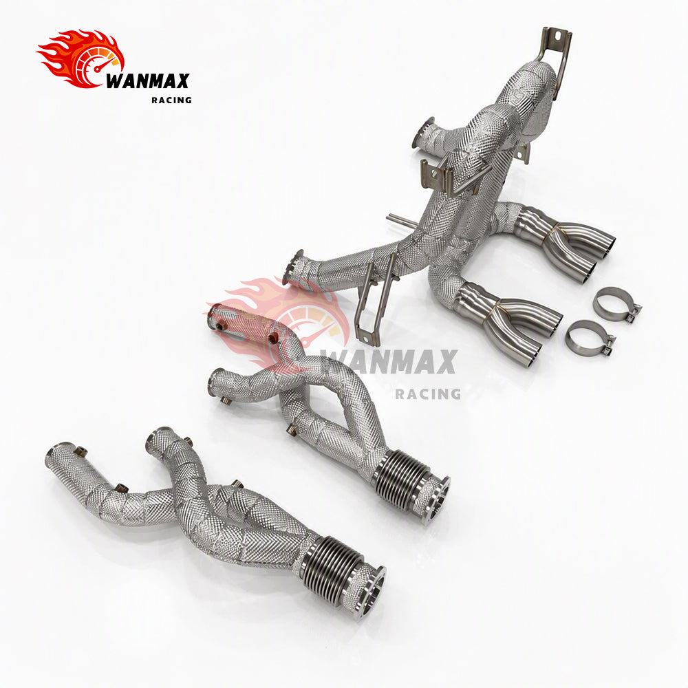 High Performance Downpipe and Catback Exhaust System Kit for Lamborghini Revuelto 6.5L V12 Models Full Heat Shielded