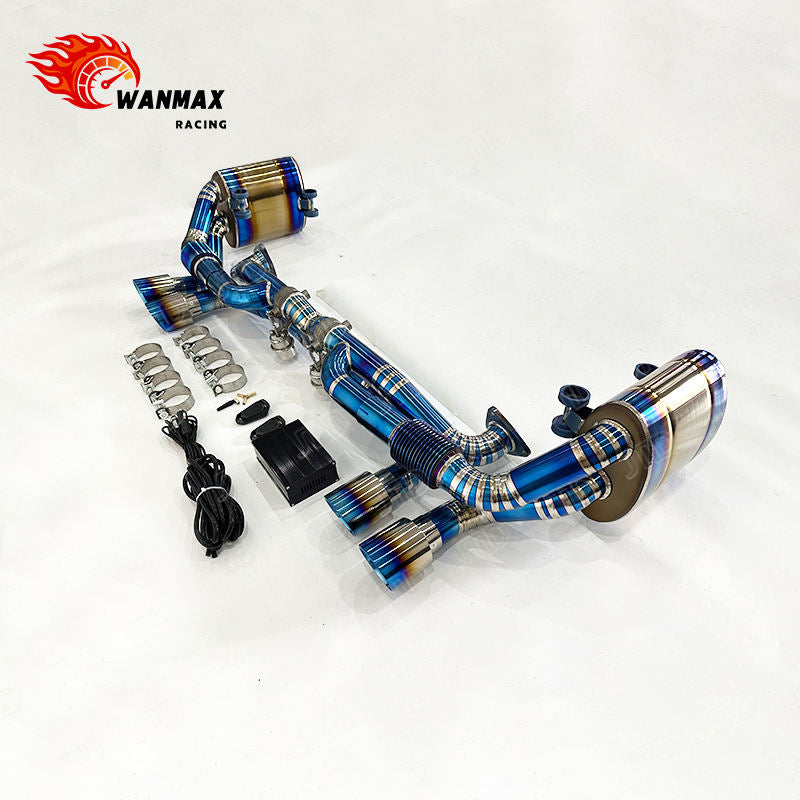 Titanium Exhaust System for Porsche 991.1, Vacuum Valve Controlled, Lightweight Upgrade, In Stock Fast Shipping