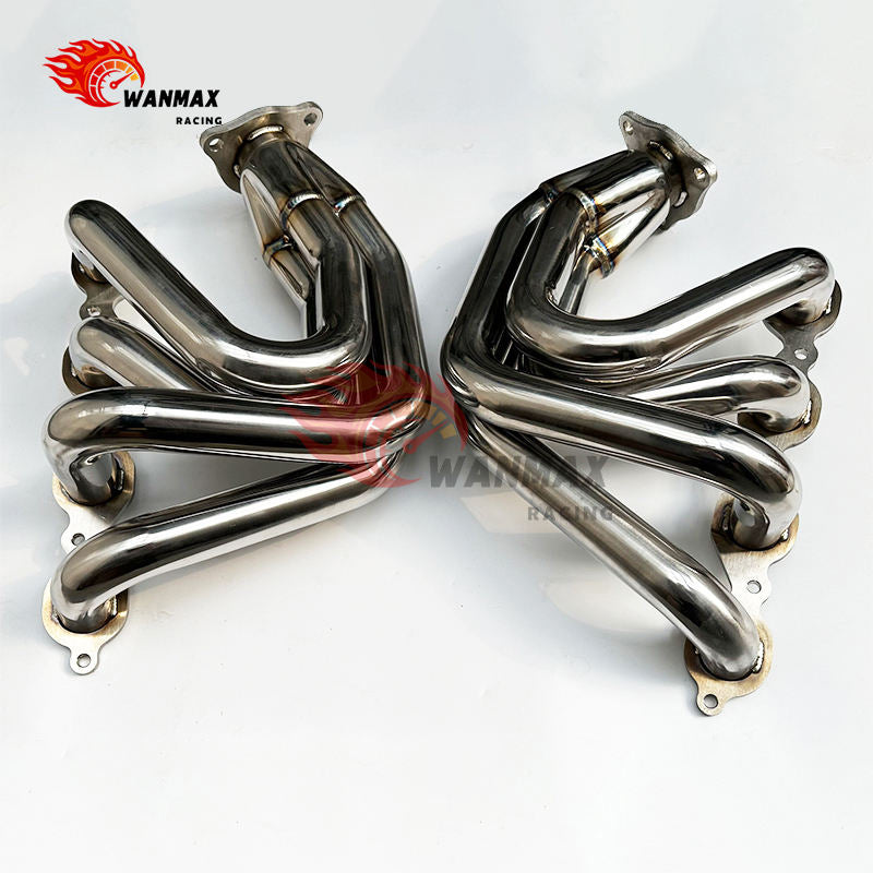 Mirror-Polished T304 Stainless Steel Equal-Length Header Pair for Chevy Corvette C8 6.2L V8
