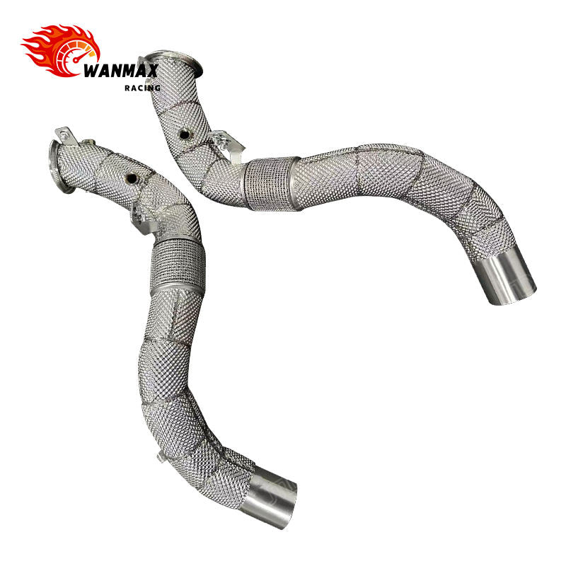 Performance Exhaust Downpipe with Heat Shield for BMW M850i N63 4.4T Twin Turbo V8