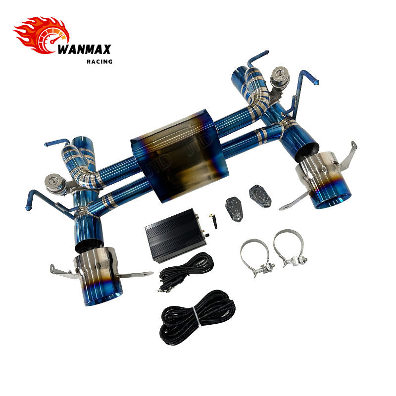 Titanium OEM Vacuum Valved Catback Exhaust with Muffler for Ferrari 488 GTB Spider 3.9T Twin Turbo V8