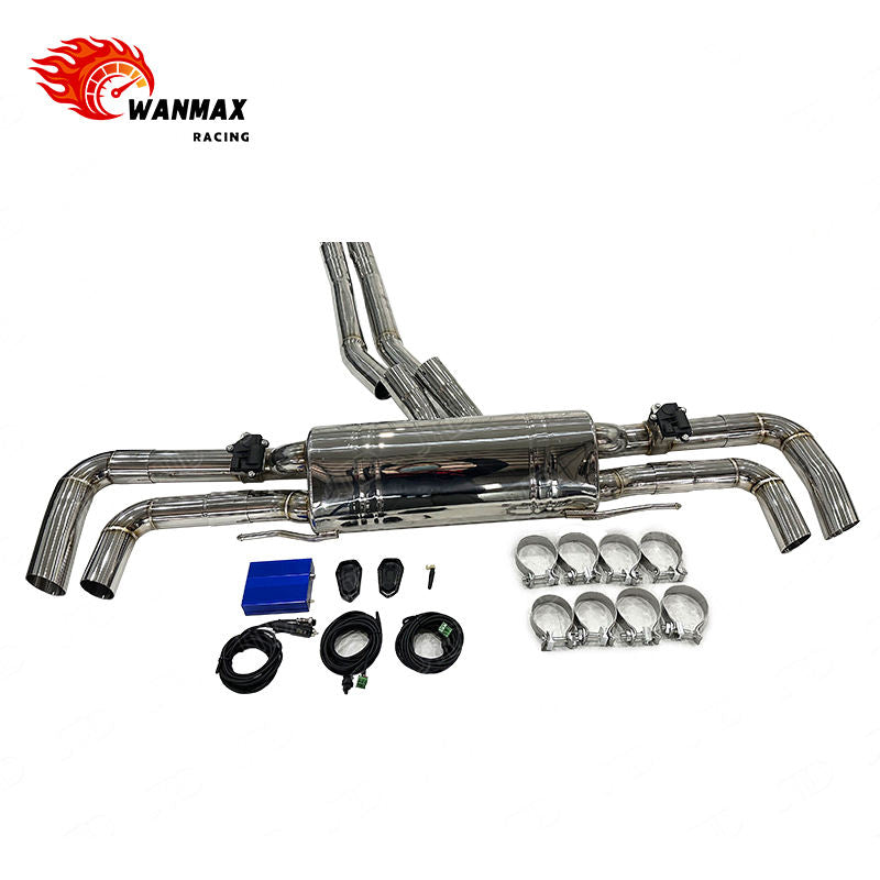Mirror Polished SS304 Electronic Valved Catback Exhaust for Audi RSQ8 4.0T Twin Turbo V8 Performance SUV