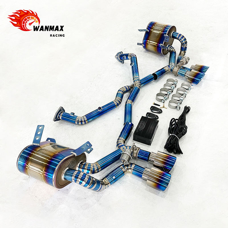 Titanium Vacuum Valved Catback Exhaust System for Porsche 997.1 Carrera Lightweight Upgrade Increases Power In Stock Fast Shipping