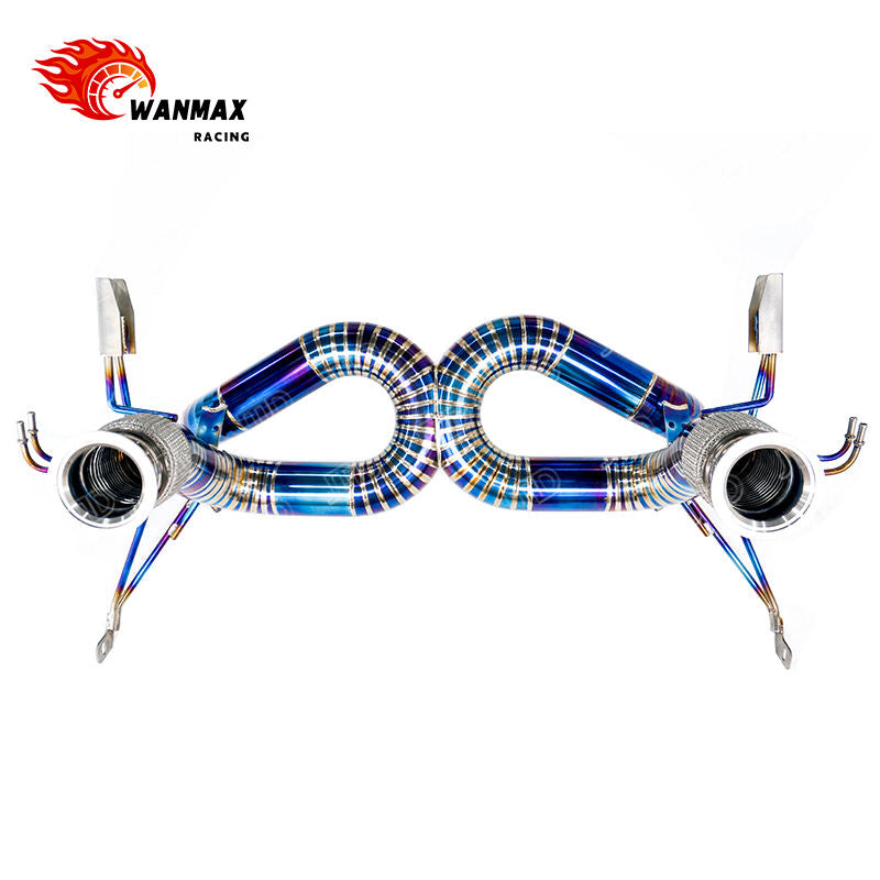 Titanium Straight Pipe Catback Exhaust System for Lamborghini Huracan STO 5.2L V10 Naturally Aspirated