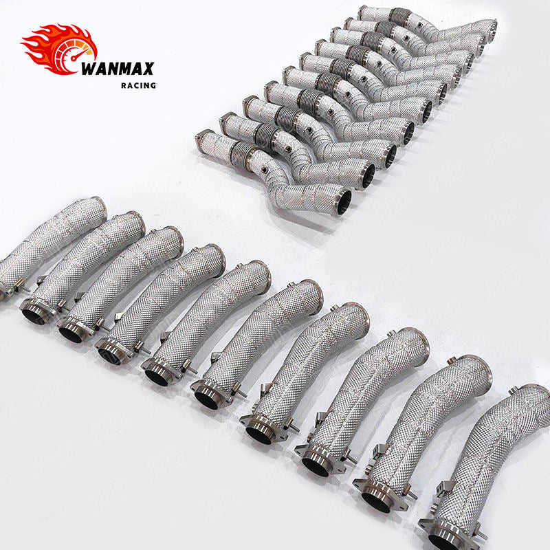 High Flow Downpipe for BMW G80 M3 G82 M4 with Heat Shield Stainless Steel S58 Engine 2021+ Models Easy Installation
