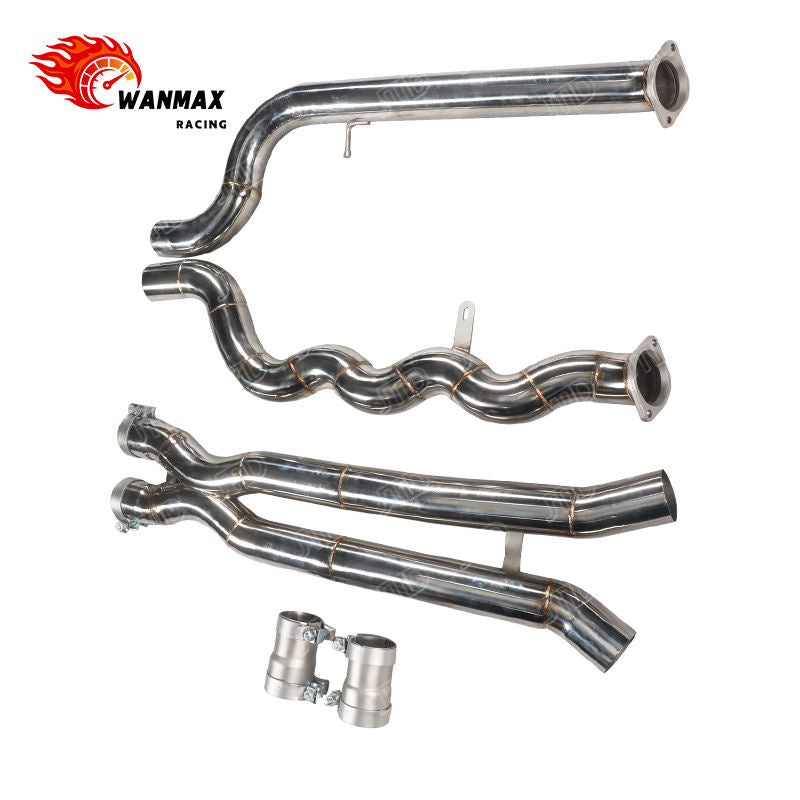 Equal Length Serpentine X Pipe SS304 Midpipe Exhaust for BMW G80 M3 G82 M4 G87 M2 S58 3.0L Twin Turbo