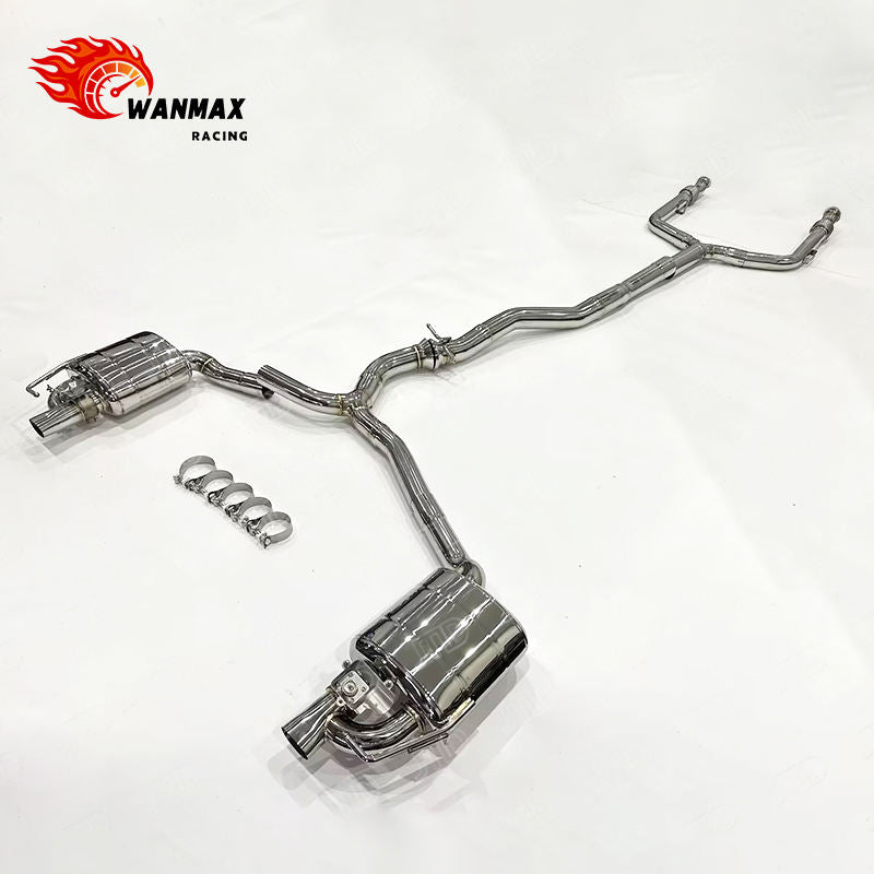 Mirror Polished SS304 Electronic Valved Catback Exhaust for 2015-2023 Mercedes-Benz W205 C43 AMG 3.0T Twin Turbo V6