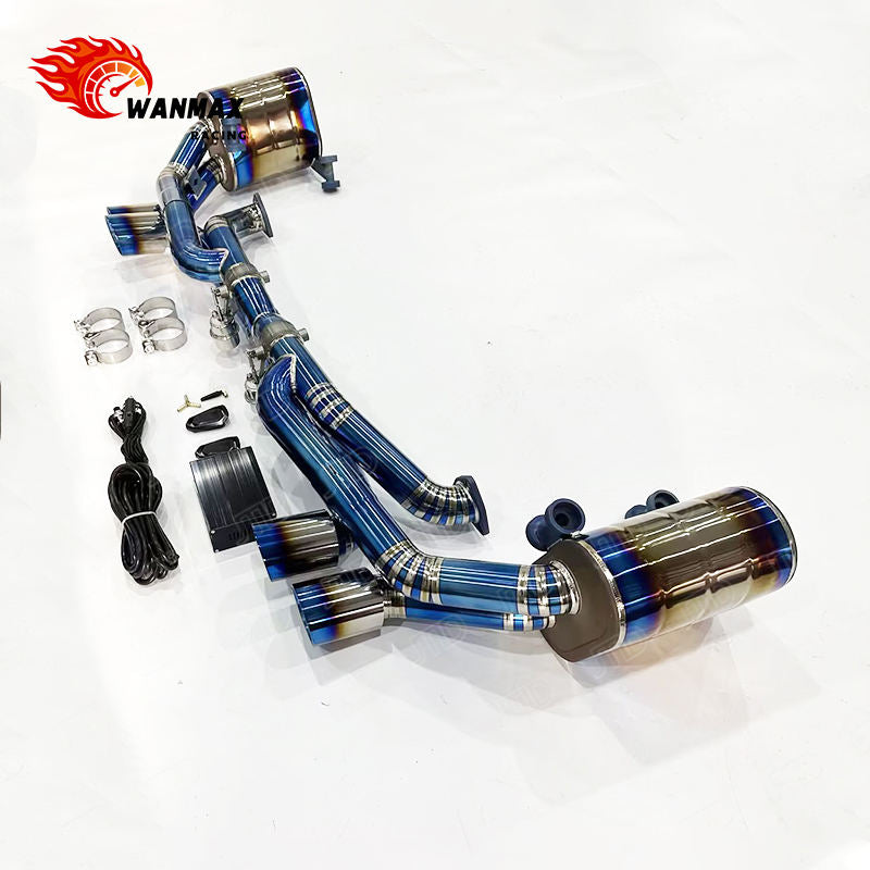 Full Titanium X-Pipe Vacuum Valved Catback Exhaust for Porsche 997.2 Carrera Naturally Aspirated Flat Six Fast Shipping