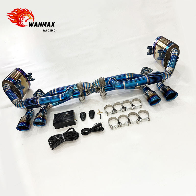 Titanium Exhaust System for Porsche 991.1, Vacuum Valve Controlled, Lightweight Upgrade, In Stock Fast Shipping