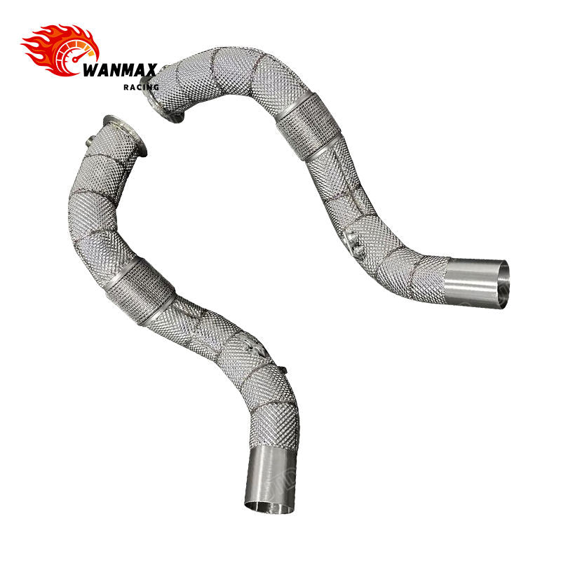 Performance Exhaust Downpipe with Heat Shield for BMW M850i N63 4.4T Twin Turbo V8