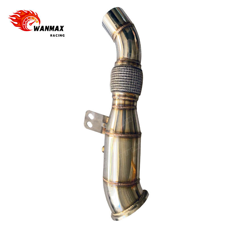 Mirror-Polished SS304 High-Flow Downpipe for BMW M340i G20/Z4 G29/Toyota Supra A90 B58 3.0L Turbo