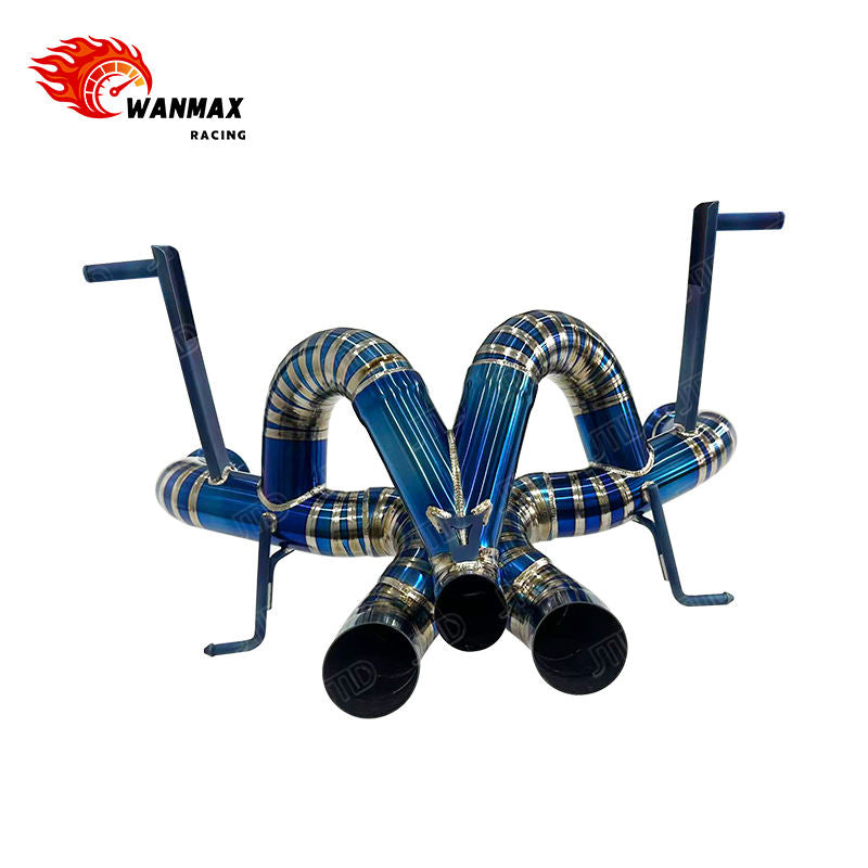 Titanium Non-Valved Straight Pipe Catback Exhaust for Lamborghini Aventador LP740 6.5L Naturally Aspirated V12
