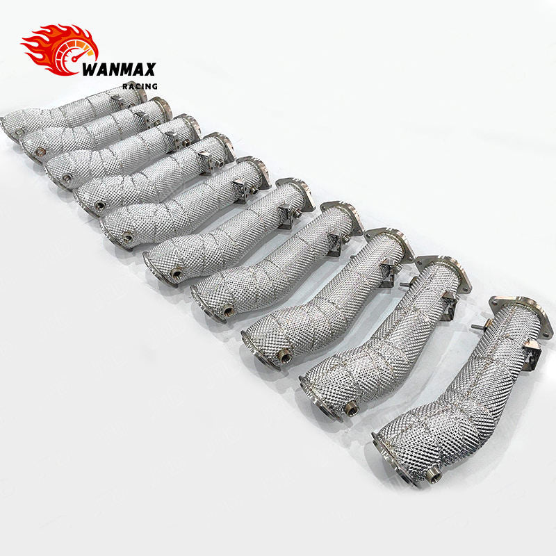 High Flow Downpipe for BMW G80 M3 G82 M4 with Heat Shield Stainless Steel S58 Engine 2021+ Models Easy Installation