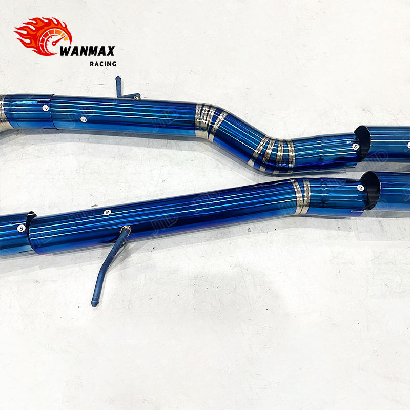 Full Titanium Y-Pipe OEM Triple Vacuum Valved Catback Exhaust for Mercedes E63 AMG W213 2016-2023 4.0T Twin Turbo V8