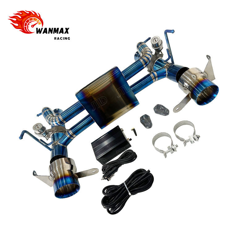Titanium OEM Vacuum Valved Catback Exhaust with Muffler for Ferrari 488 GTB Spider 3.9T Twin Turbo V8