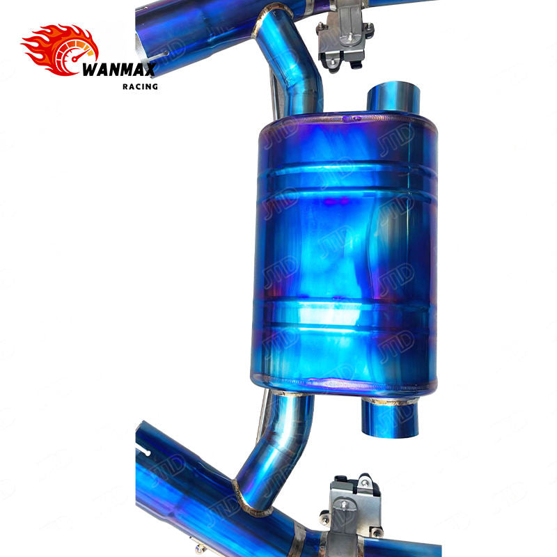 Burnt Blue Full Titanium Dual Valved Axle Back Exhaust for BMW F80 M3 F82 F83 M4 S55 3.0L Twin Turbo 2014-2020