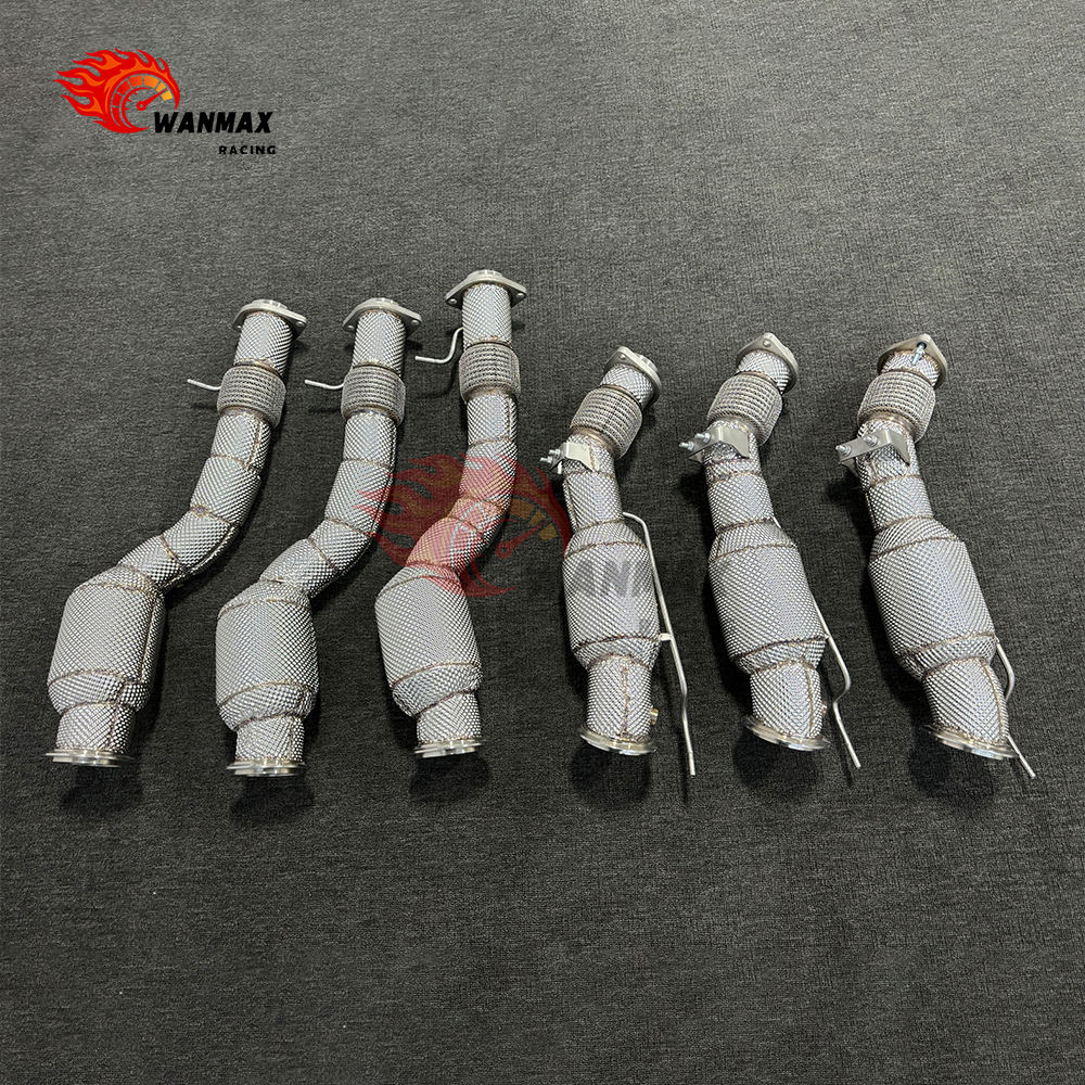 200 Cell Catted Exhaust Downpipe with Heat Shield for BMW X3M F97 X4M F98 S58 3.0T