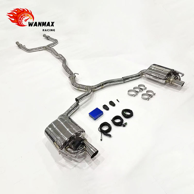 Mirror Polished SS304 Electronic Valved Catback Exhaust for 2015-2023 Mercedes-Benz W205 C43 AMG 3.0T Twin Turbo V6