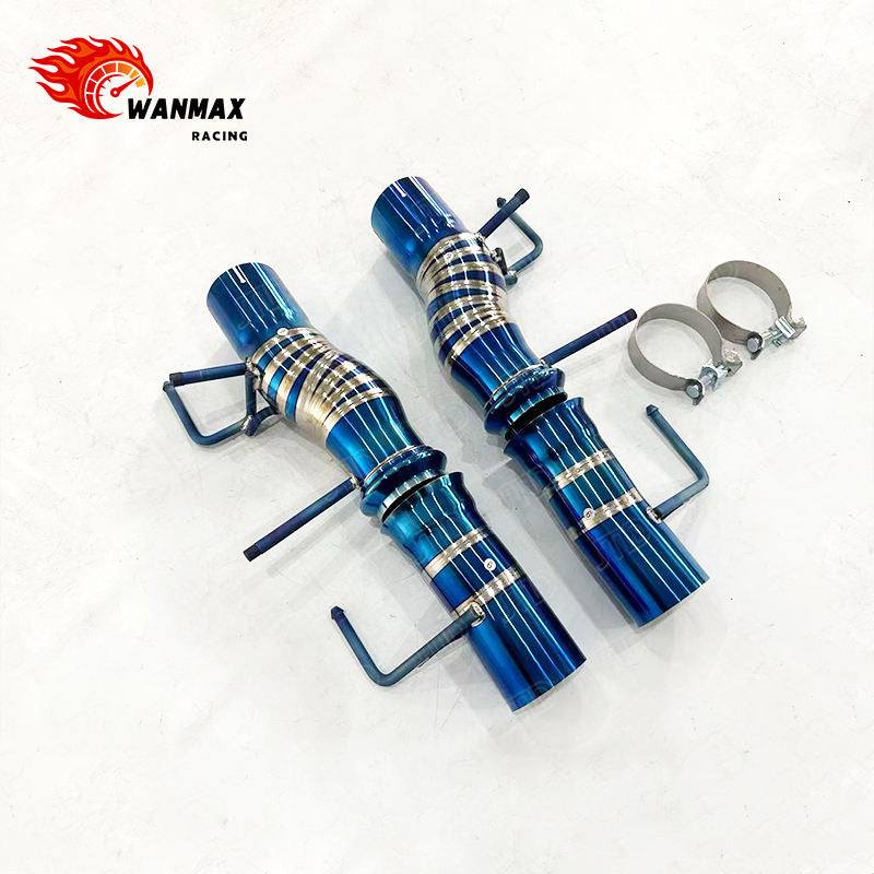 Burnt Blue Lightweight Titanium Rear Exhaust Mid Pipe for Ferrari SF90 Stradale 4.0T V8 Hybrid
