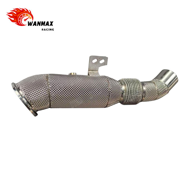 Premium Quality Exhaust Downpipe for BMW B58 Gen1 3.0L Inline Six Turbo Flex Bellows With Heat Shield