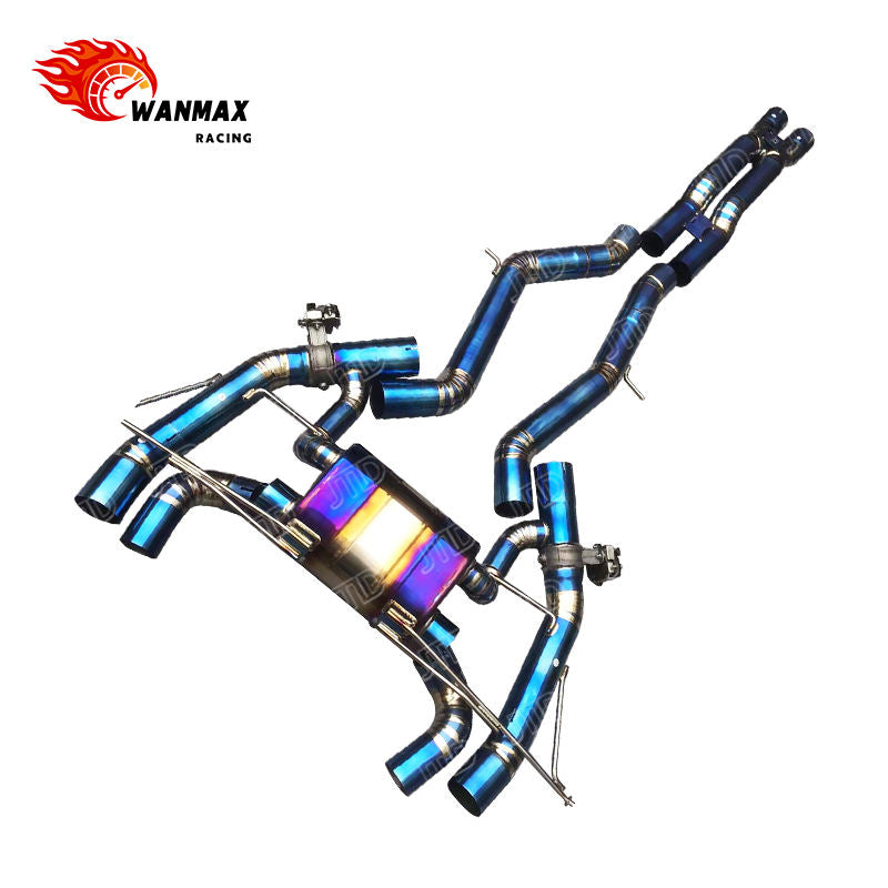 Titanium Valved Catback Exhaust System for BMW M2 G87 G80 M3 G82 M4 S58 3.0T 2021+ Car Performance Muffler Pipe with Quad Tips