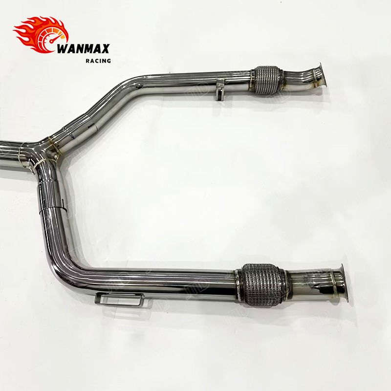 Mirror Polished SS304 Electronic Valved Catback Exhaust for 2015-2023 Mercedes-Benz W205 C43 AMG 3.0T Twin Turbo V6
