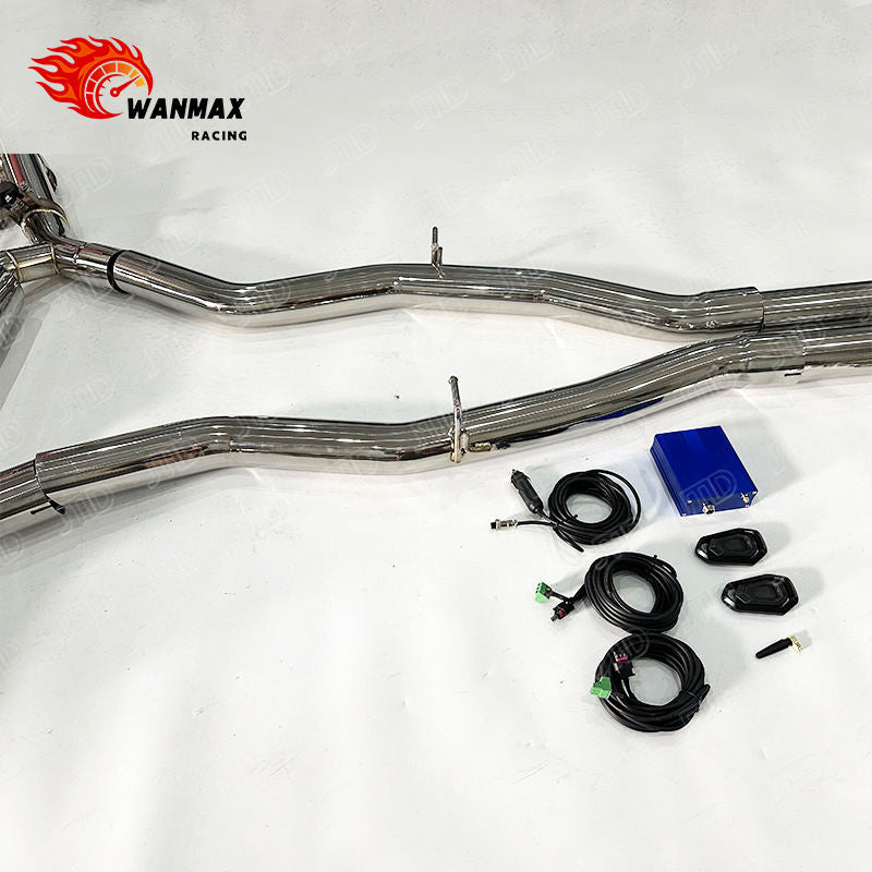Flange Joint Electronic Valved Catback Exhaust with Carbon Tips for BMW X5M F95 X6M F96 4.4L S63 Twin Turbo V8