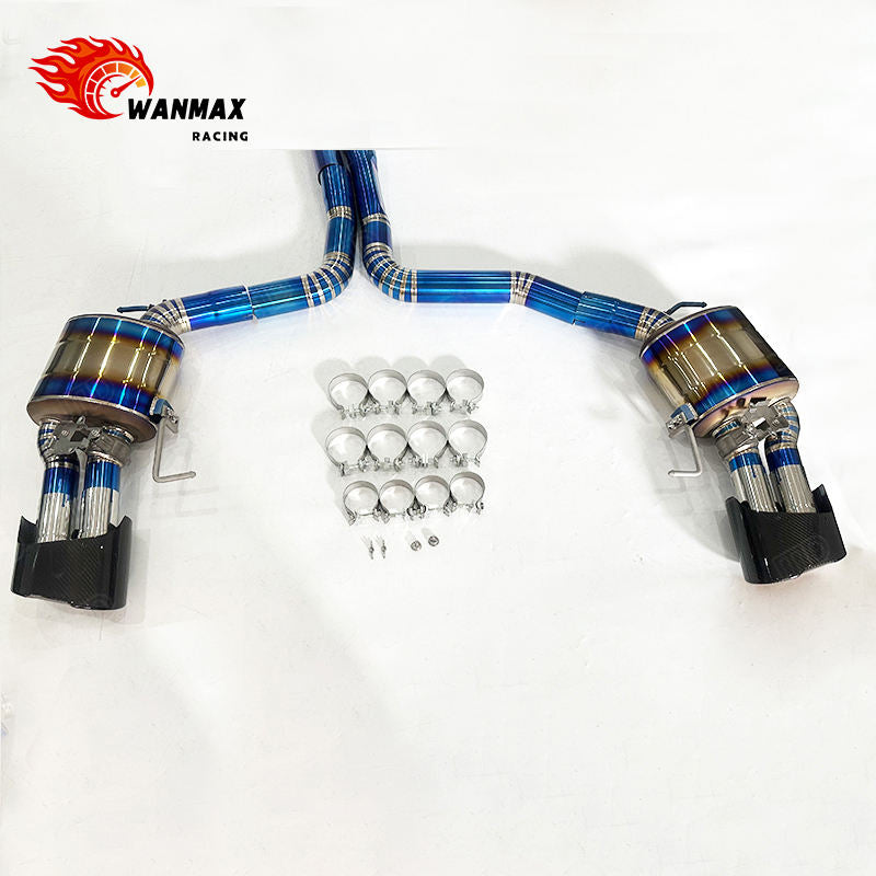 Titanium OEM Electronic Valved Catback Exhaust for 2019+ Audi C8 RS6 RS7 4.0T Twin Turbo V8 US Spec