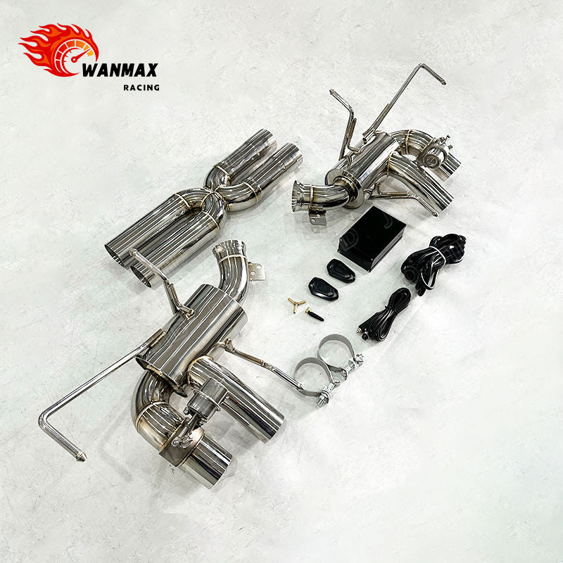 Mirror Polished Catback Exhaust for Ferrari 812 Superfast GTS 6.5L Naturally Aspirated V12 SS304 X-Pipe Muffler OEM Vacuum Valved