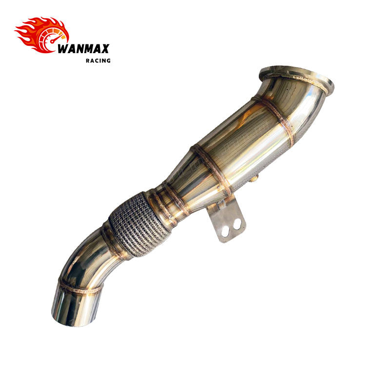 Mirror-Polished SS304 High-Flow Downpipe for BMW M340i G20/Z4 G29/Toyota Supra A90 B58 3.0L Turbo