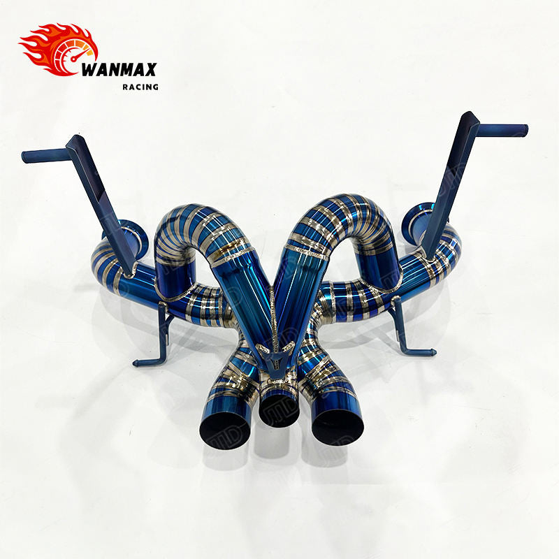 Titanium Non-Valved Straight Pipe Catback Exhaust for Lamborghini Aventador LP740 6.5L Naturally Aspirated V12