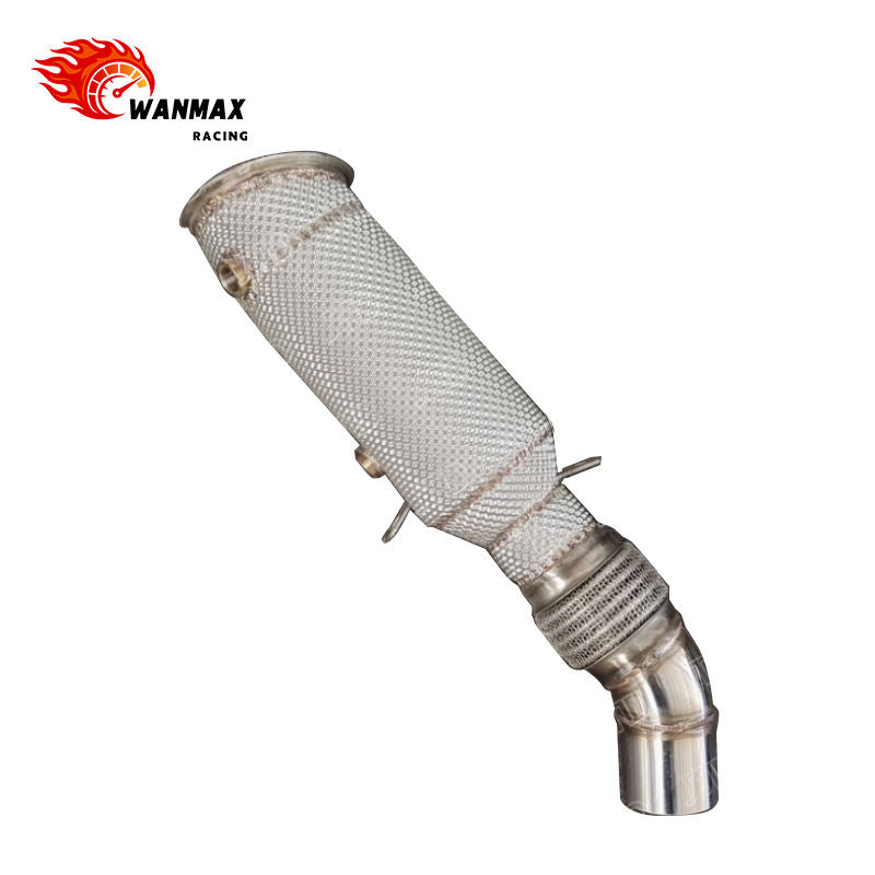 Heat Shield Wrapped SS304 Exhaust Downpipe for BMW F30 328i 328xi N20 2.0T