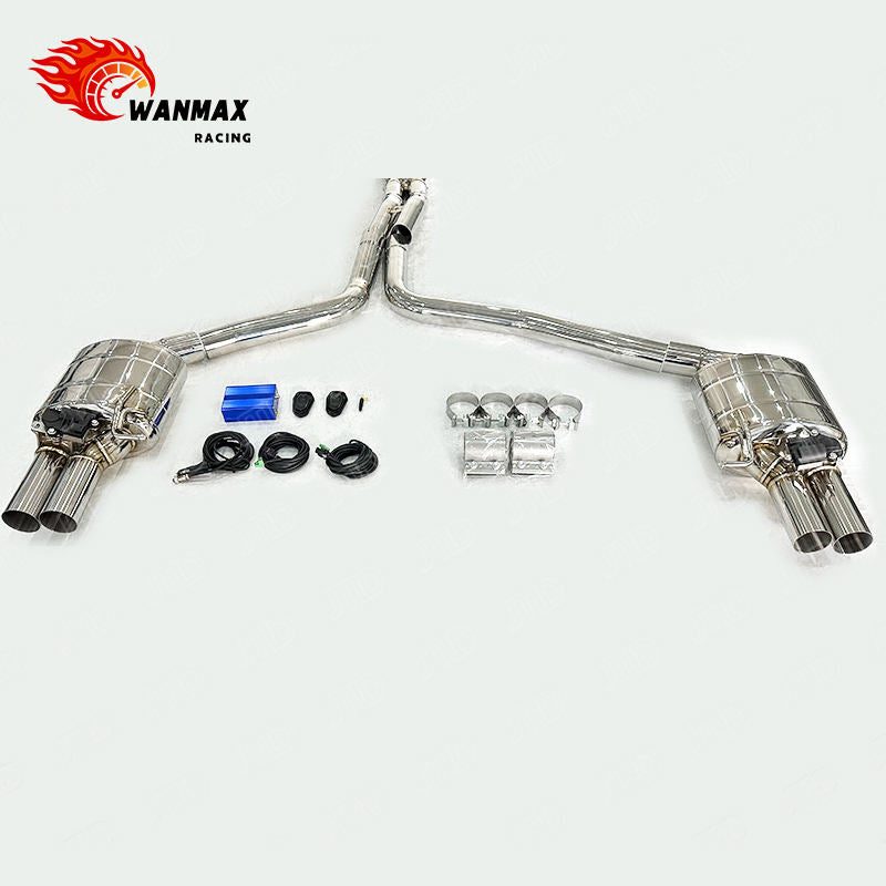 Mirror Polished SS304 Electronic Valved Exhaust System for  Audi C7 C7.5 RS6 RS7 4.0T Twin Turbo V8 2013-2018