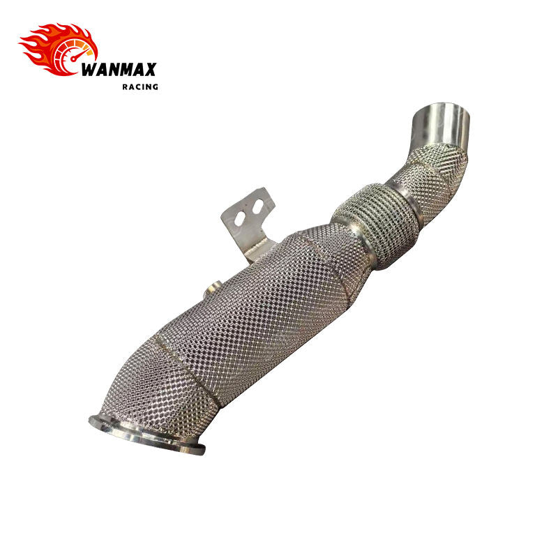 Premium Quality Exhaust Downpipe for BMW B58 Gen1 3.0L Inline Six Turbo Flex Bellows With Heat Shield