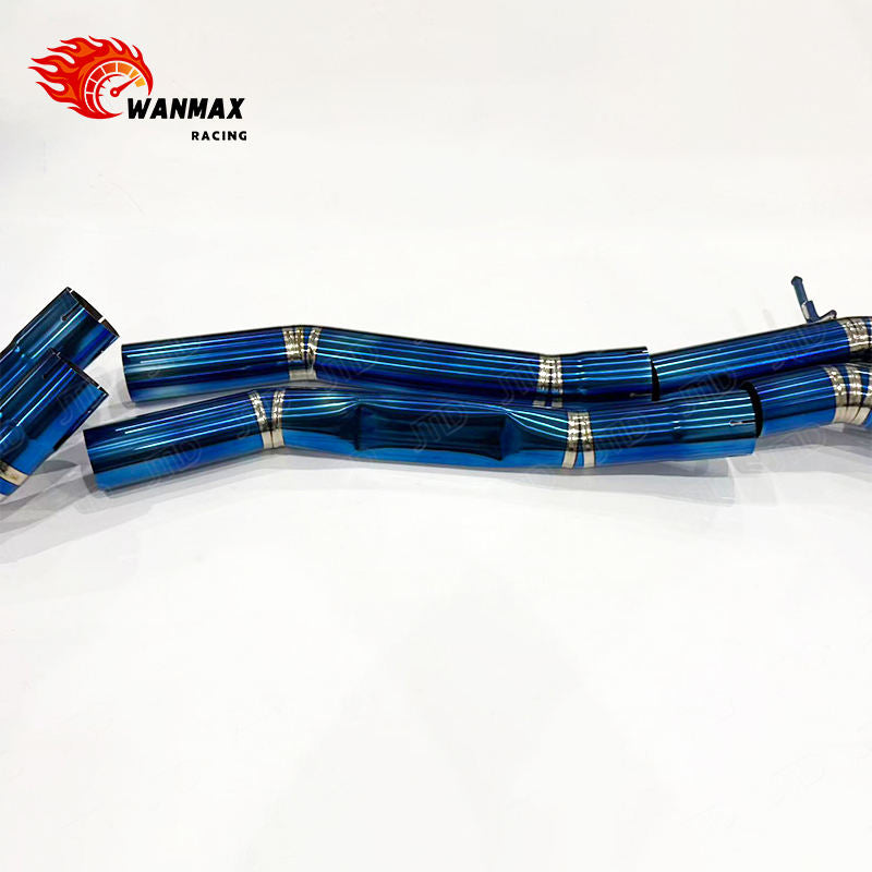 Performance Professional Titanium Exhaust for Audi RSQ8 4.0T V8 Blue Burnt Mirror Polished Pipes Electronic Valve Improves