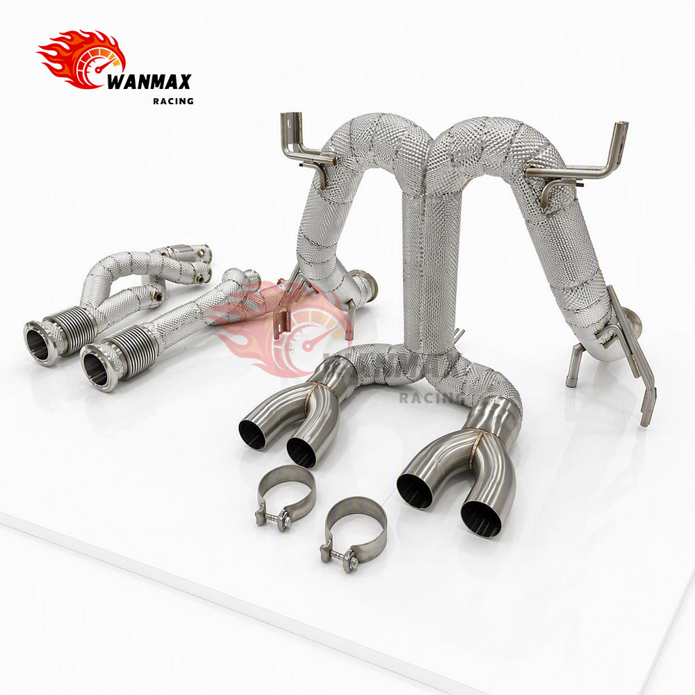 High Performance Downpipe and Catback Exhaust System Kit for Lamborghini Revuelto 6.5L V12 Models Full Heat Shielded