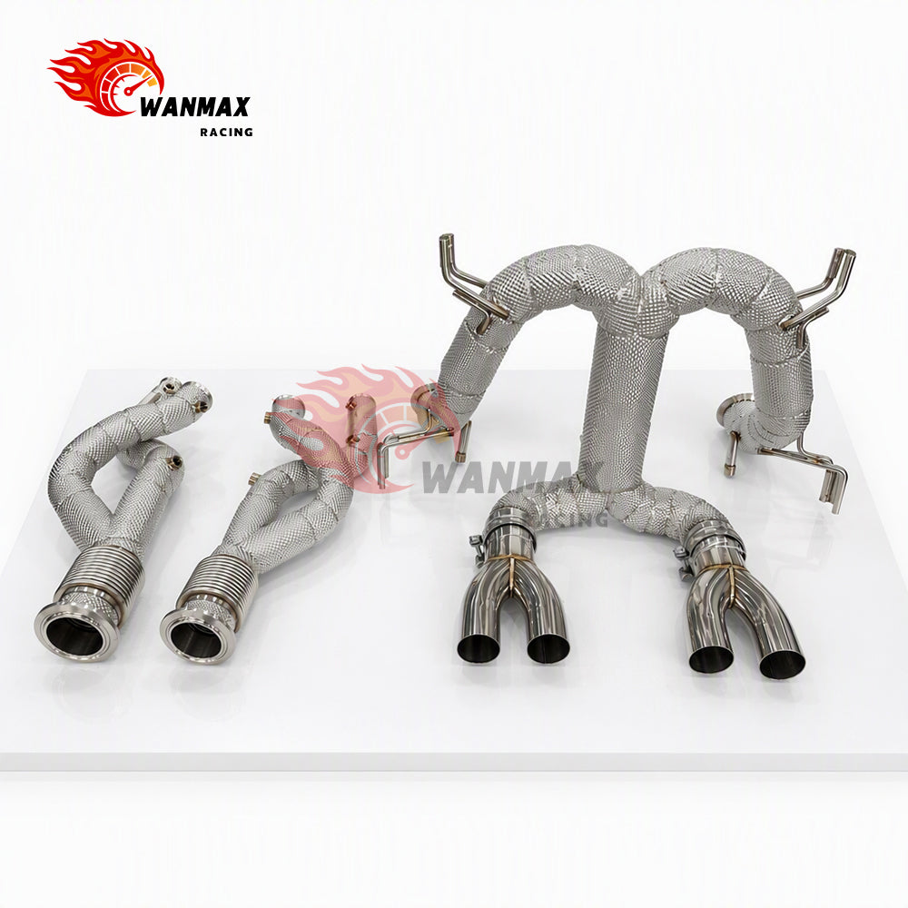 High Performance Downpipe and Catback Exhaust System Kit for Lamborghini Revuelto 6.5L V12 Models Full Heat Shielded