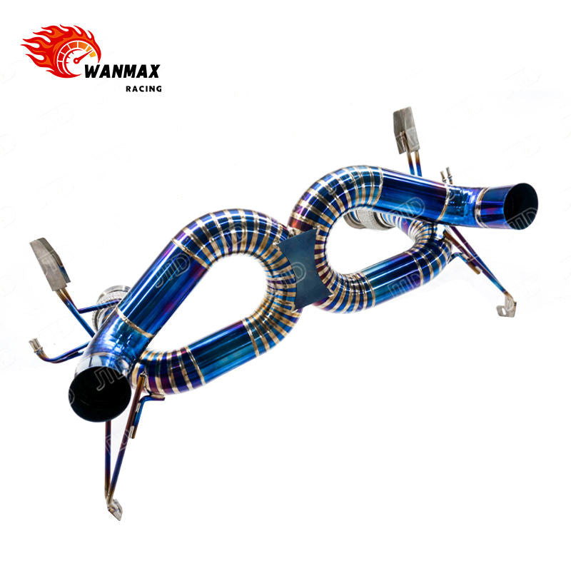 Titanium Straight Pipe Catback Exhaust System for Lamborghini Huracan STO 5.2L V10 Naturally Aspirated