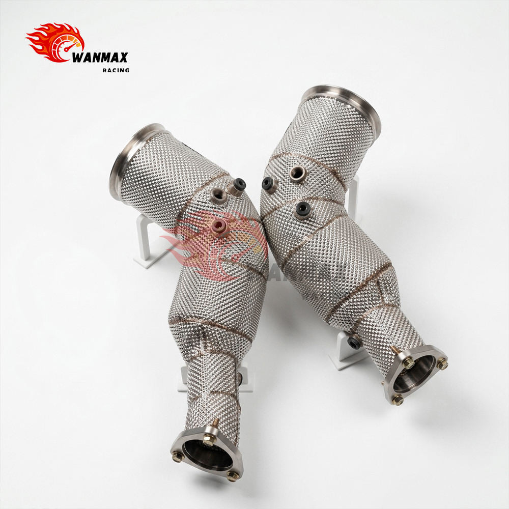 T304 Heat-Shielded Performance Downpipe Pair for Audi RS6/RS7 C8 4.0L V8 Twin-Turbo OPF 2020-2026
