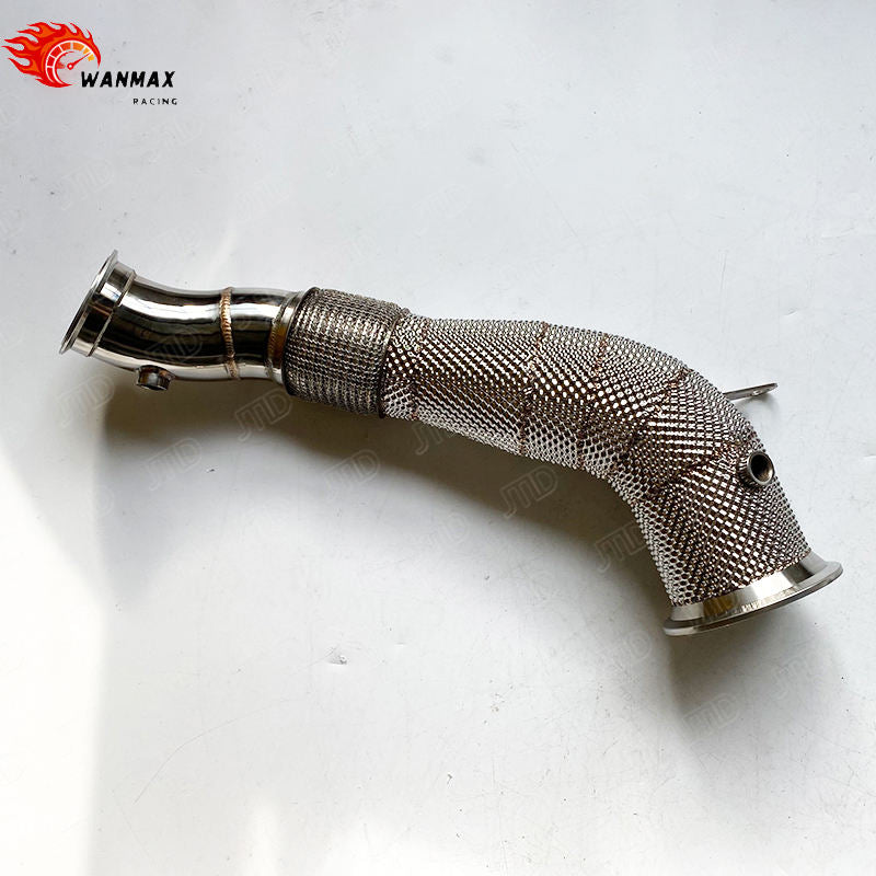 High Flow Exhaust Downpipe With Mid Pipe For Toyota GR Yaris 2020+ T304 Stainless Steel Exhaust Pipe with Heat Shield