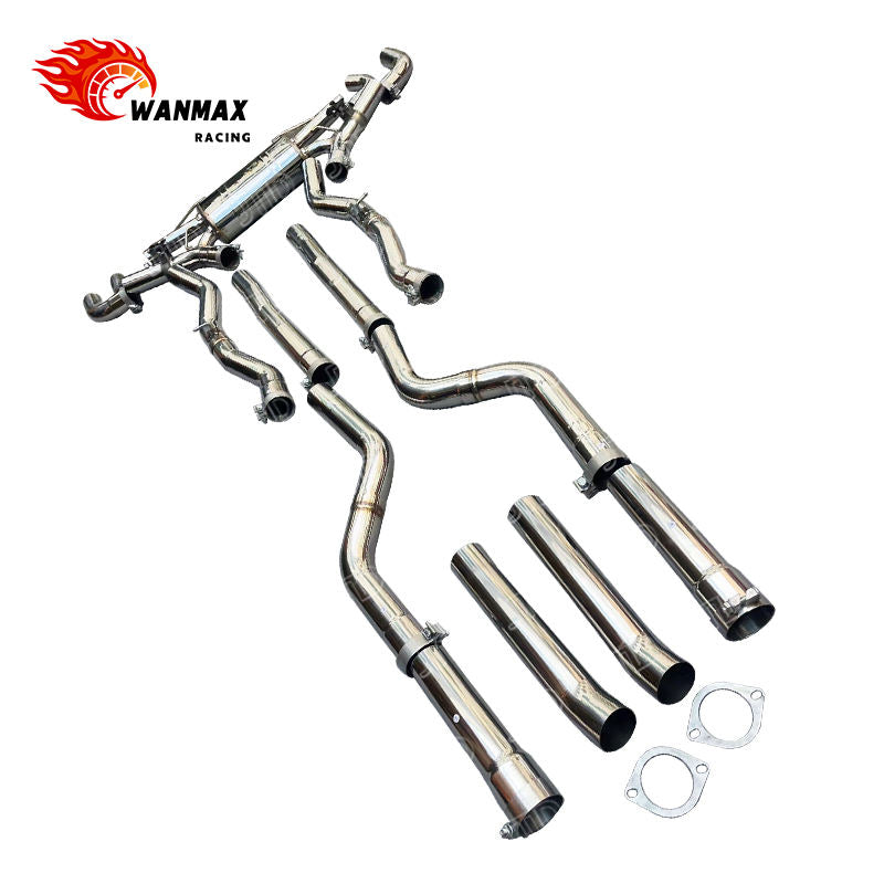 Direct Flange Plug-In Electronic Valved Catback Exhaust for BMW X5M F95 X6M F96 2019+ 4.4L S63  V8 with Stainless Tips