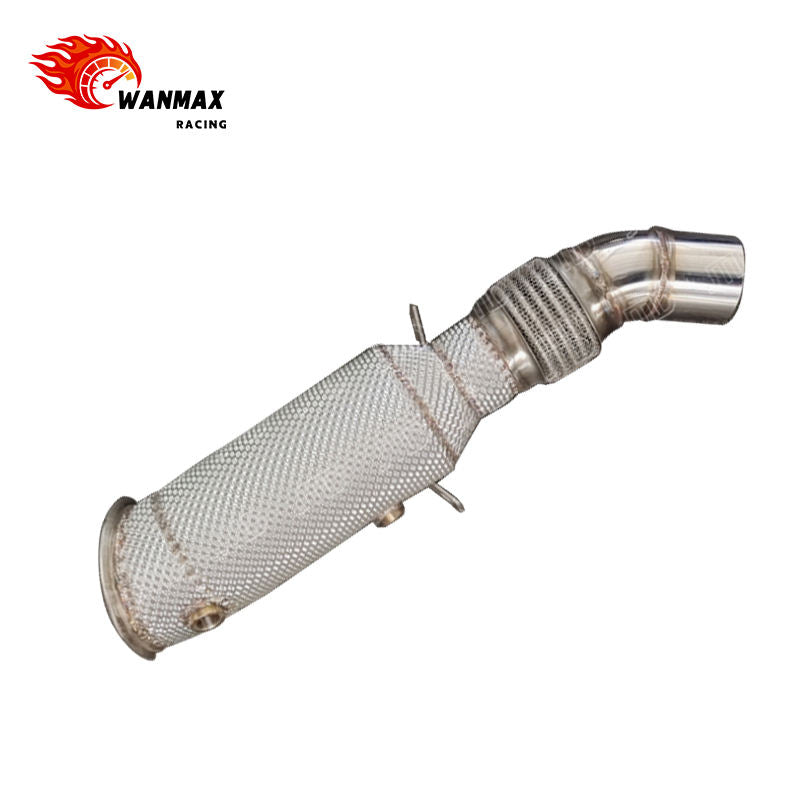 Heat Shield Wrapped SS304 Exhaust Downpipe for BMW F30 328i 328xi N20 2.0T