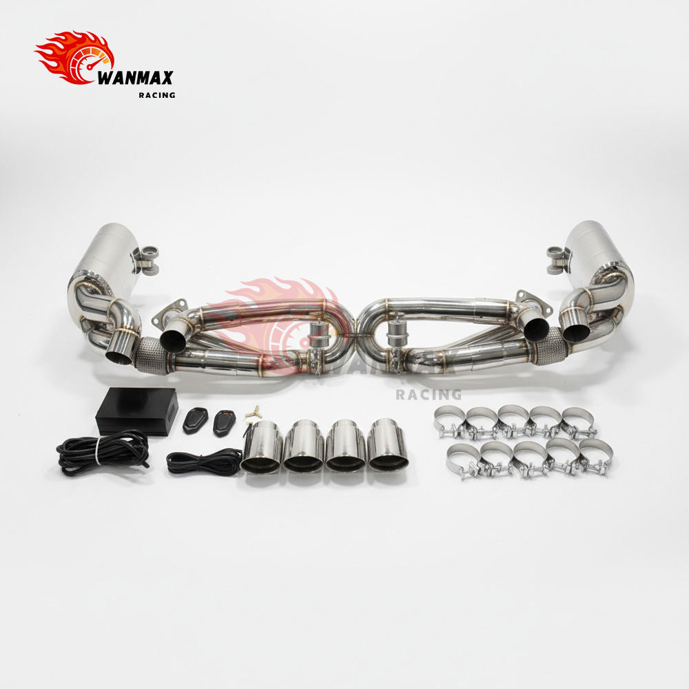 Vacuum Valved Catback Exhaust with Stainless Tips for Porsche 991.1 Carrera Naturally Aspirated Flat Six Mirror Polished SS304