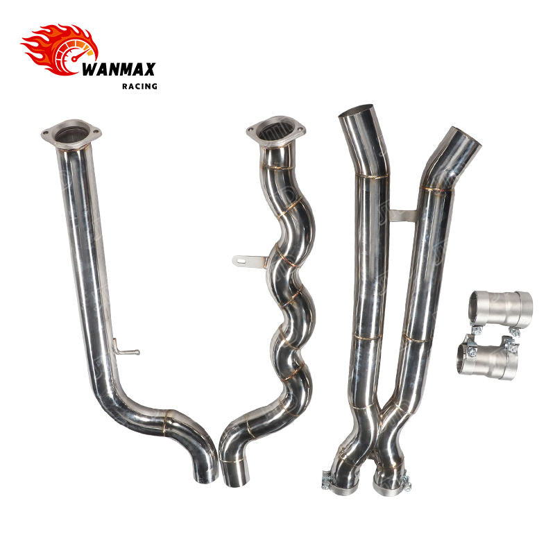 Equal Length Serpentine X Pipe SS304 Midpipe Exhaust for BMW G80 M3 G82 M4 G87 M2 S58 3.0L Twin Turbo
