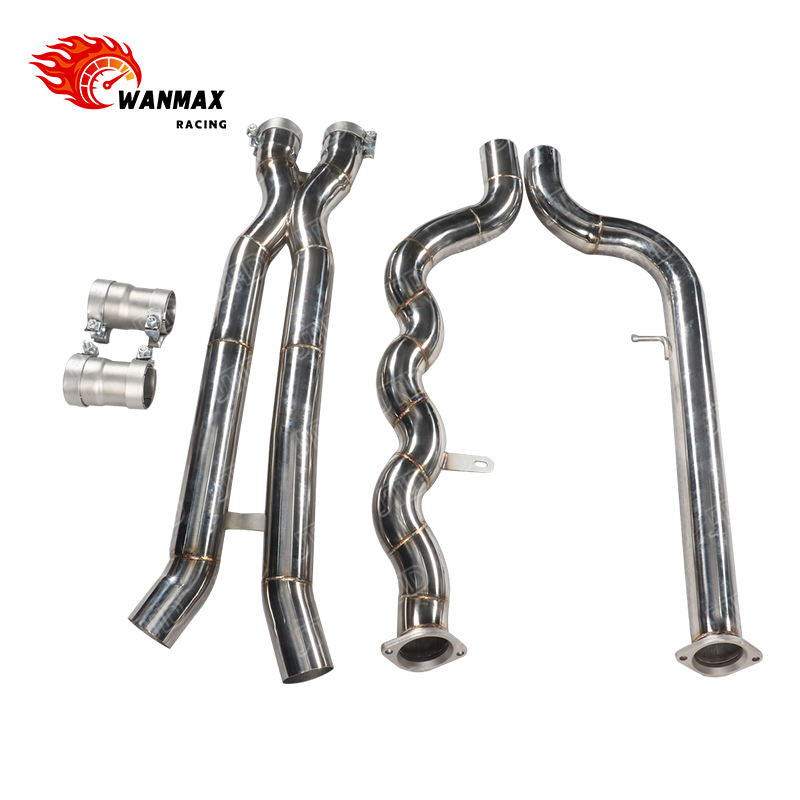 Equal Length Serpentine X Pipe SS304 Midpipe Exhaust for BMW G80 M3 G82 M4 G87 M2 S58 3.0L Twin Turbo