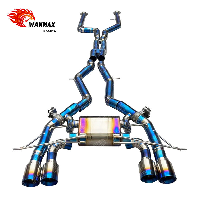 Titanium Valved Catback Exhaust System for BMW M2 G87 G80 M3 G82 M4 S58 3.0T 2021+ Car Performance Muffler Pipe with Quad Tips