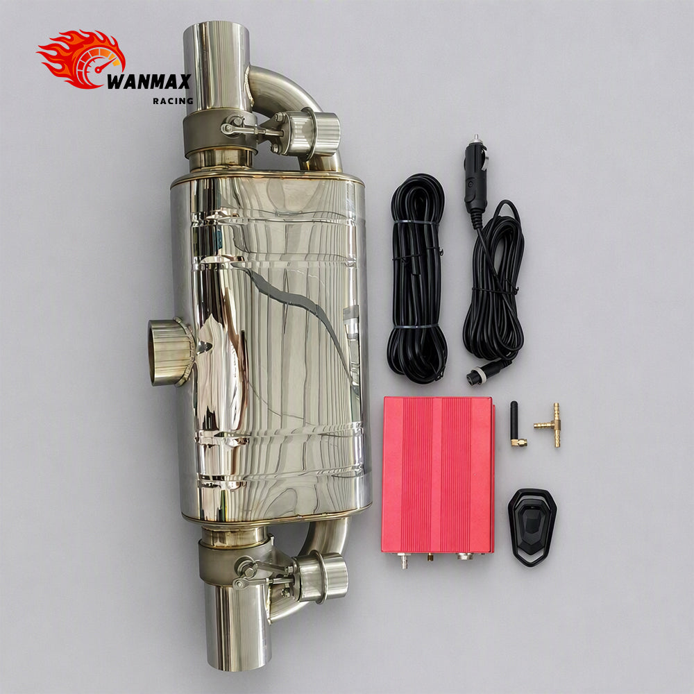 3.5 Inch Universal Vacuum Valve Exhaust Muffler SS304 SS201 Optional With Controller Kit