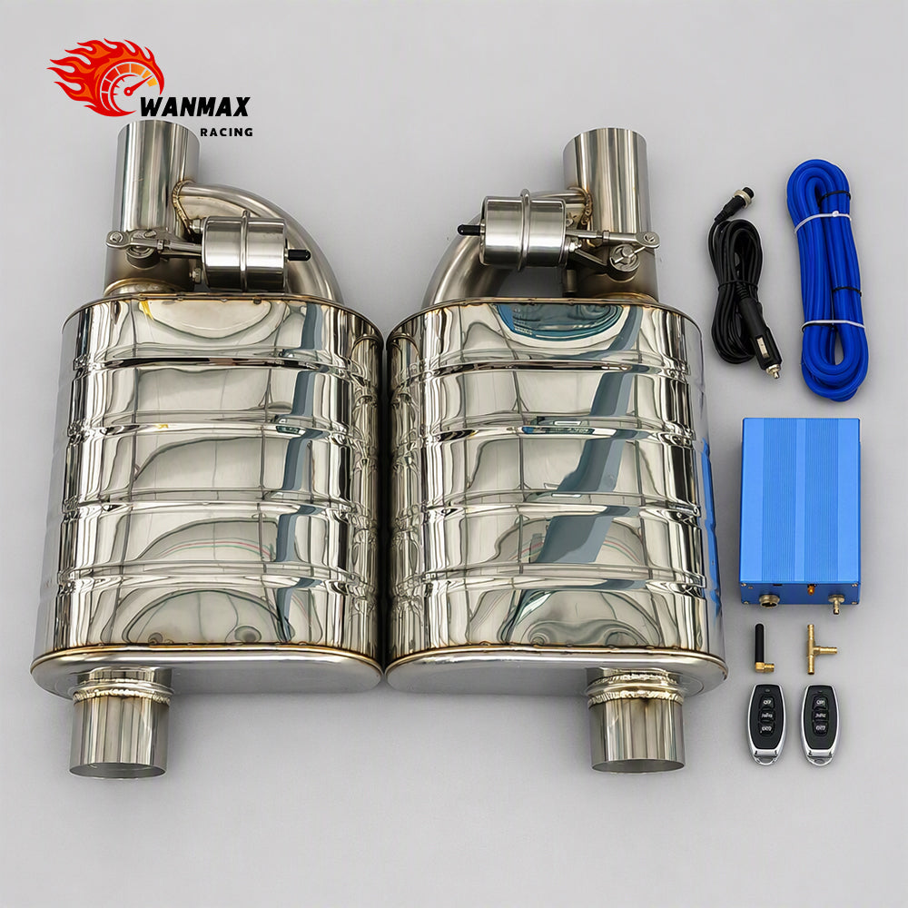 3.5inch Universal Car Exhaust System Valved Muffler with Complete Remote Vacuum System