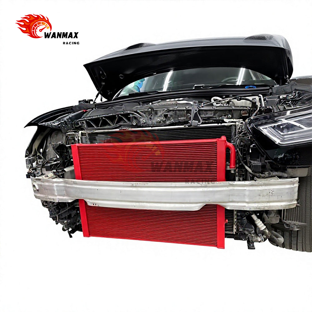 All Aluminum Water-to-Air Heat Exchanger Boost Cooler Kit for Audi A6 A7 C7 3.0 BiTDI Twin Turbo Diesel 2011-2018