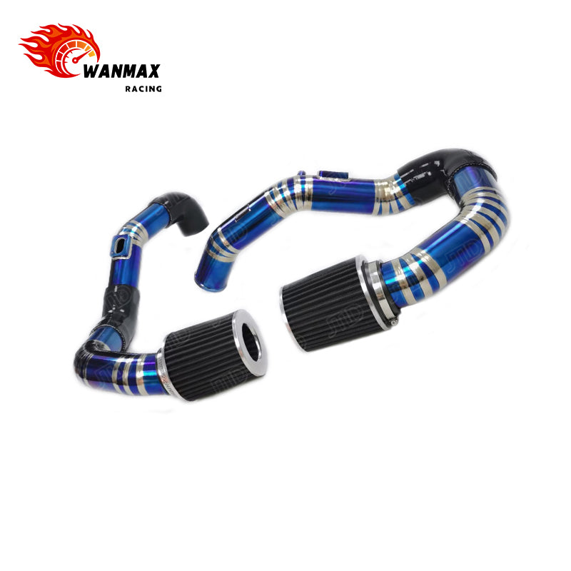 Bolt-On Titanium Front Intake Charging Pipe System for BMW F80 M3 F82 M4 S55 3.0T Engines with Washable Filters